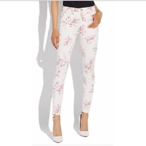 NEW JustFab High Waisted Signature Floral Skinny Jeans Size 16W
